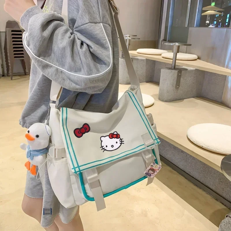 

Sanrio hello kitty Tutorial Bag New Y2K Student shoulder Messenger Bag Female Cross body bag Storage