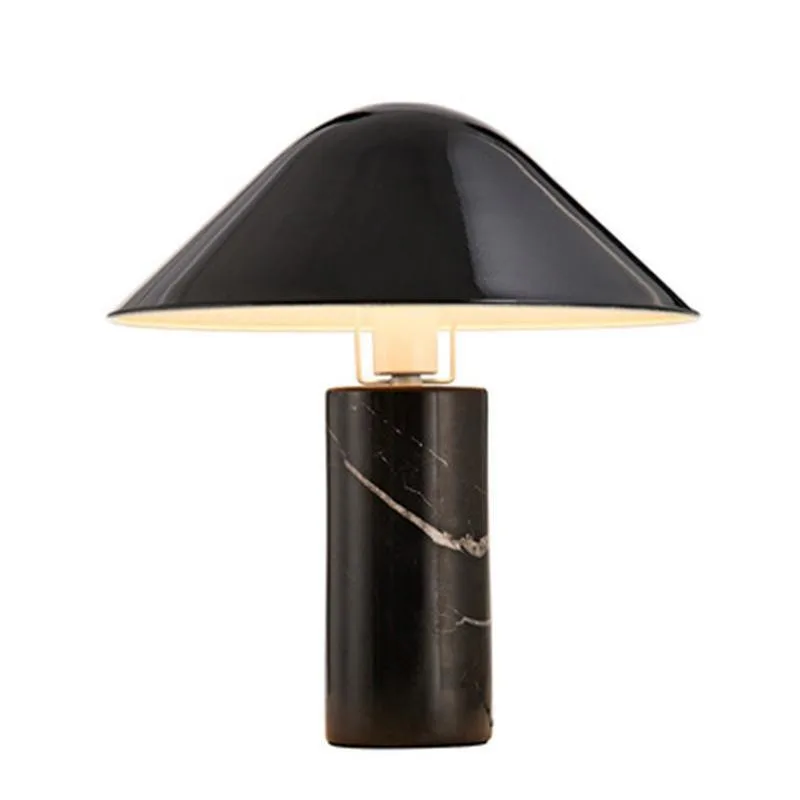 

Postmodern simple marble table lamp, living room, bedroom bedside light luxury, high-end retro mushroom table lamp
