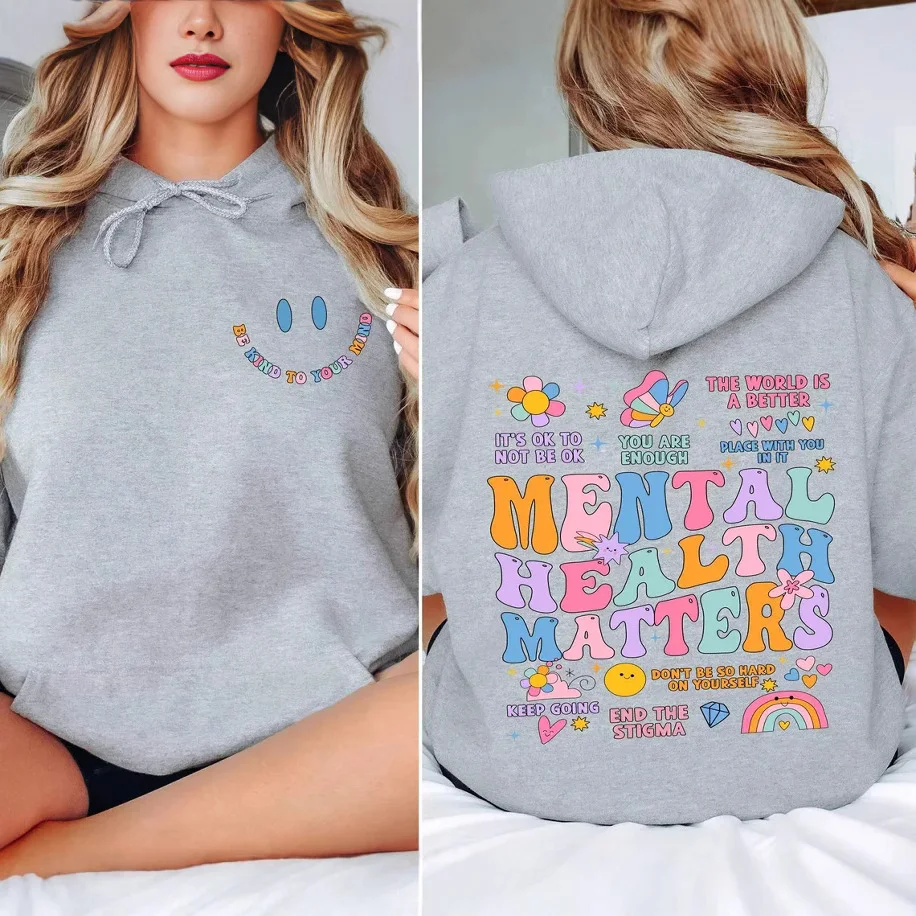 Sweat-shirt pour femmes, problèmes de santé mentale, inspirant