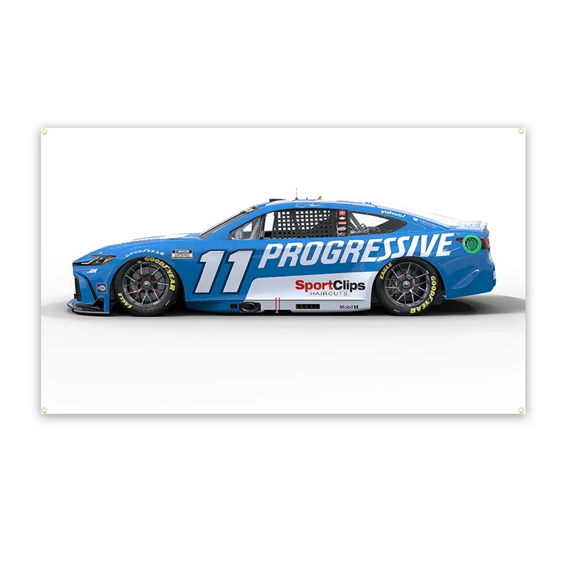Denny Hamlin Progressive Nascar Car Racing Flag Wall Decore Banner