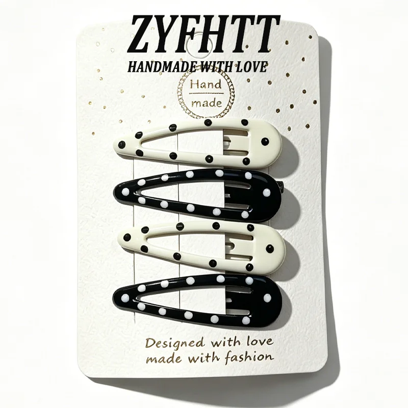 4/20 Stück ZYFHTT Einfaches Polka-Dot-Stern-Haarspangen-Set für Frauen, vielseitige Seitenklammer, modische Mädchen-BB-Clip-Haarnadel, Haaraccessoires – Detail 9
