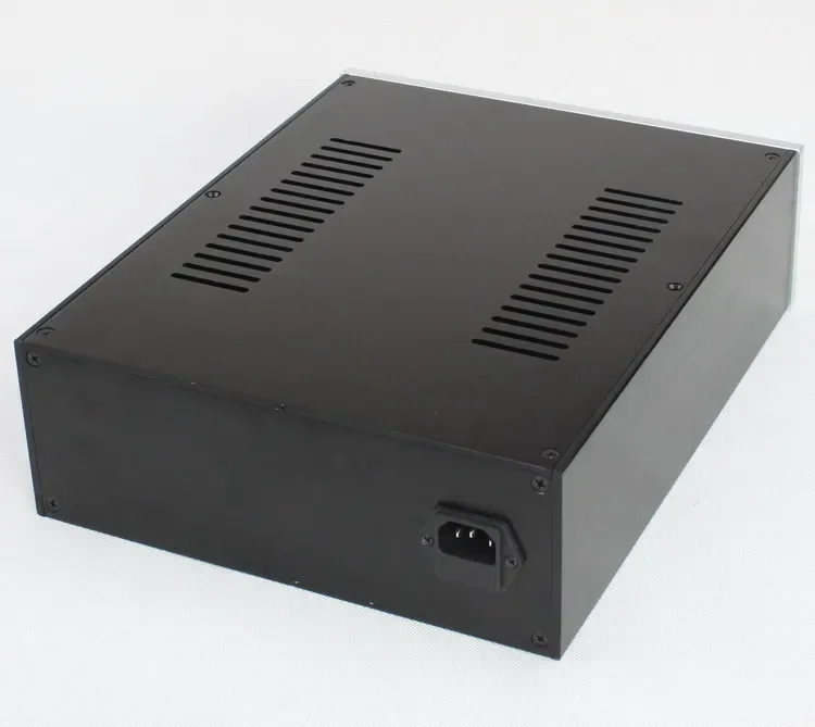 WA106 Casing/kotak amplifier daya sasis Preamp penutup aluminium ukuran 380*250*92mm