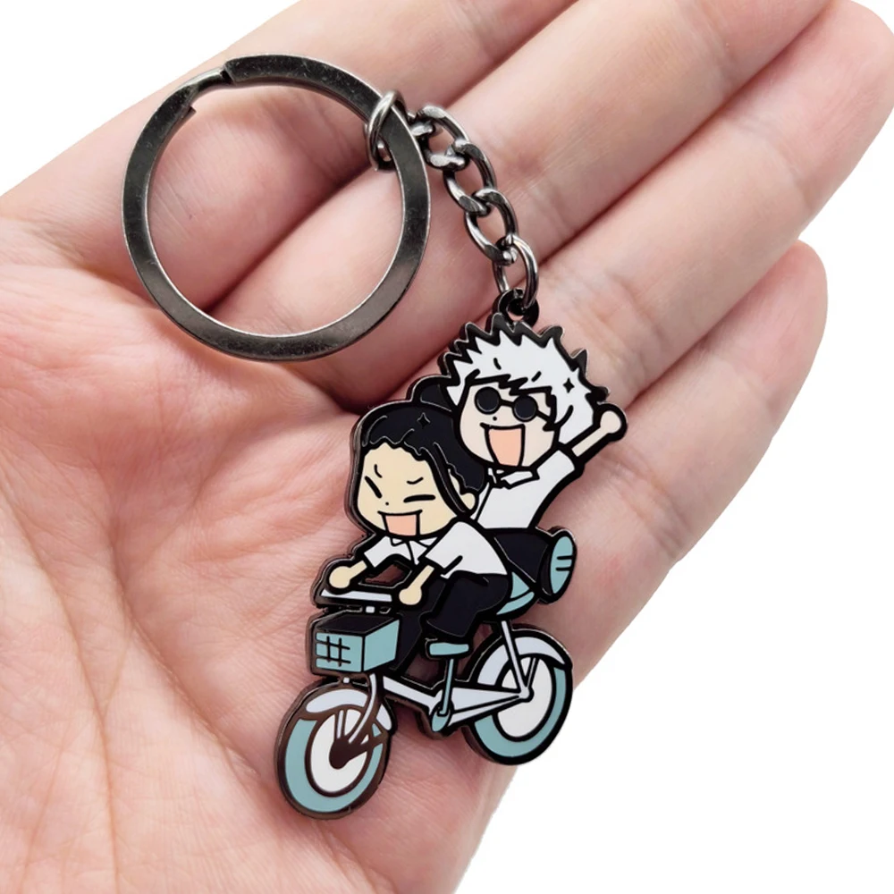 Anime Jujustu Kaiisen Gojo Satoru Geto Suguru Keychain Backpack Car Key Ring Pendant Accessory Boys Girls Necklace Jewelry Gifts