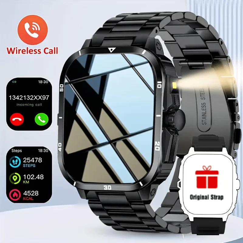 

2026 New Men'S and Women'S Smart Watch, with Messaging Function,LED Lighting /Music Control/Multiple Sports Modes and Other Functions, Compatible with Iphone and Android Phones