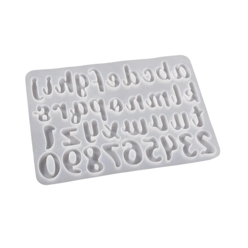 Letter Number Mold Alphabets Keychain Pendant Silicone Molds Epoxy Resin Mould