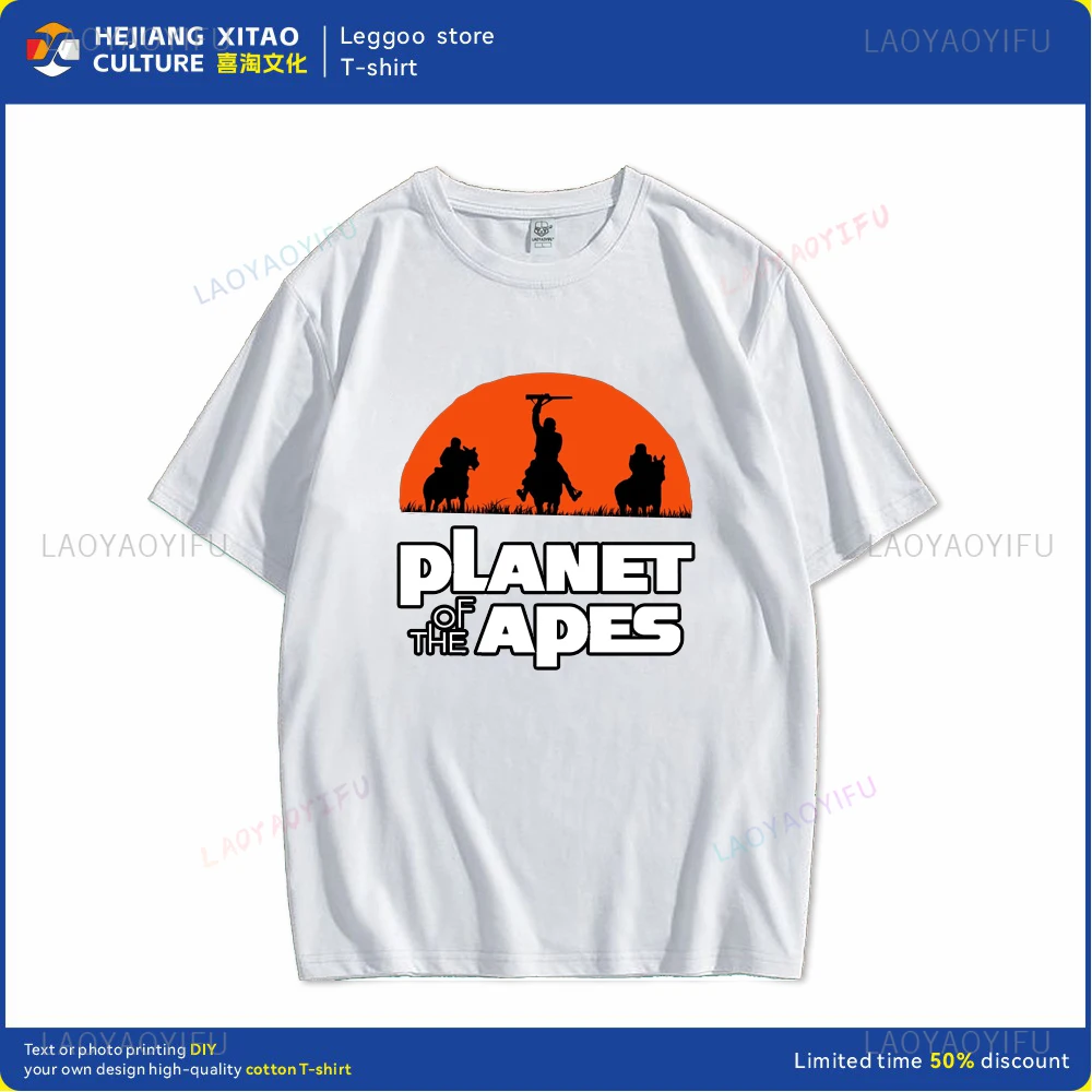 Planet of The Apes Printed T-shirt Classic Millennium Short Sleeve Casual Street Cotton Clothing for Both Men and Women