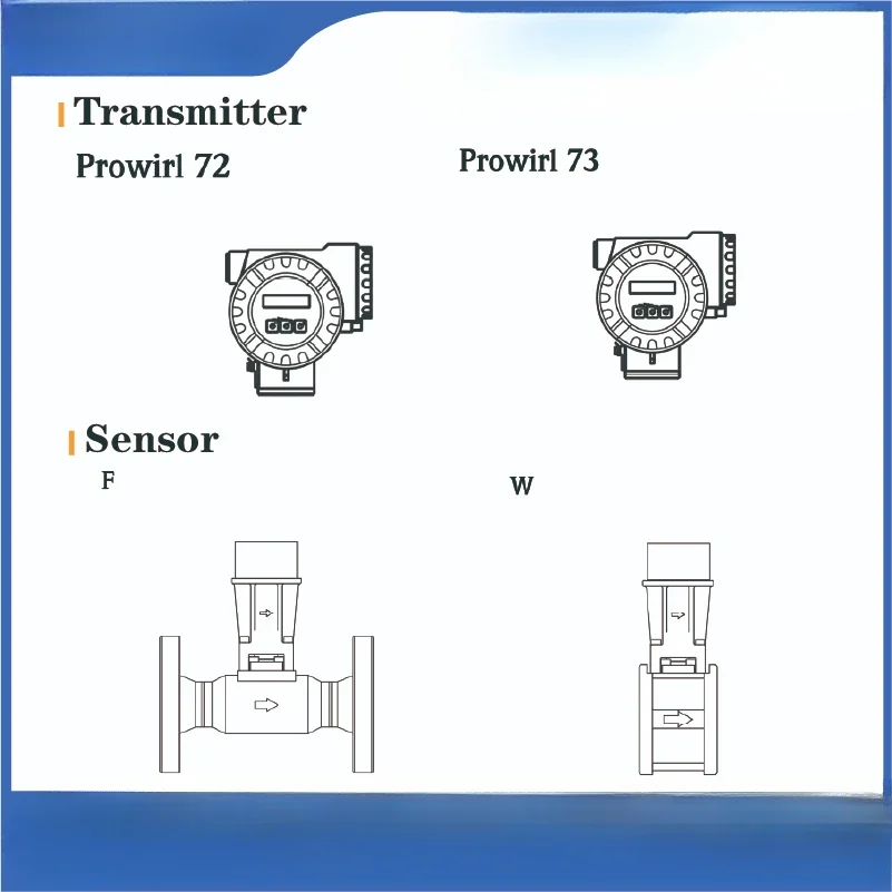 Saturated Steam Natural Gas Vortex Flow Sensor Endress+Hauser Medidor De Fluxo De Vortice E+H 72F25 DN25 Vortex Flow Meters