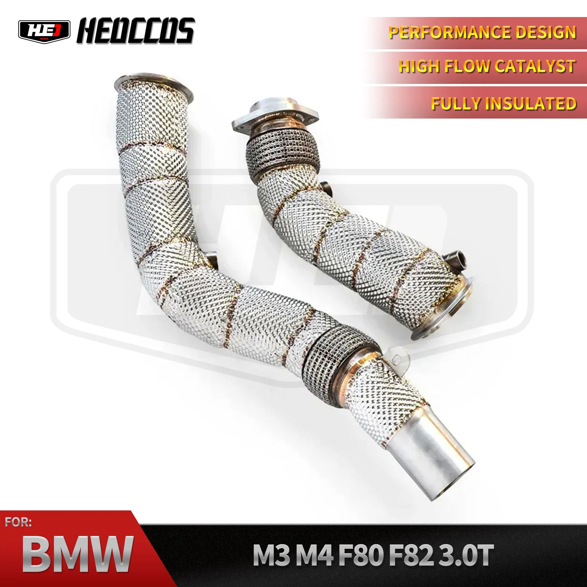 

HEO Factory High Performance Free Flow Exhaust Downpipe for BMW M3 M4 F80 F82 3.0T 2014-2019 Stainless Steel Car Exhaust Pipe