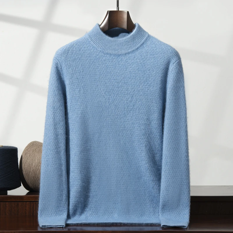 ZOCEPT Winter Thickened Sweater for Men High Quality 100 Goat Cashmere Knitted Pullover Sweater Solid Casual Thickening Jumper