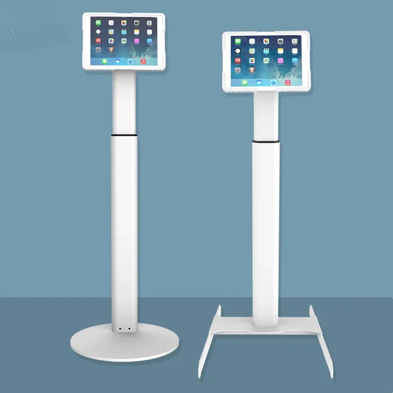 Front desk display vertical floor standing anti-theft with lock tablet stand multifunctional shelf