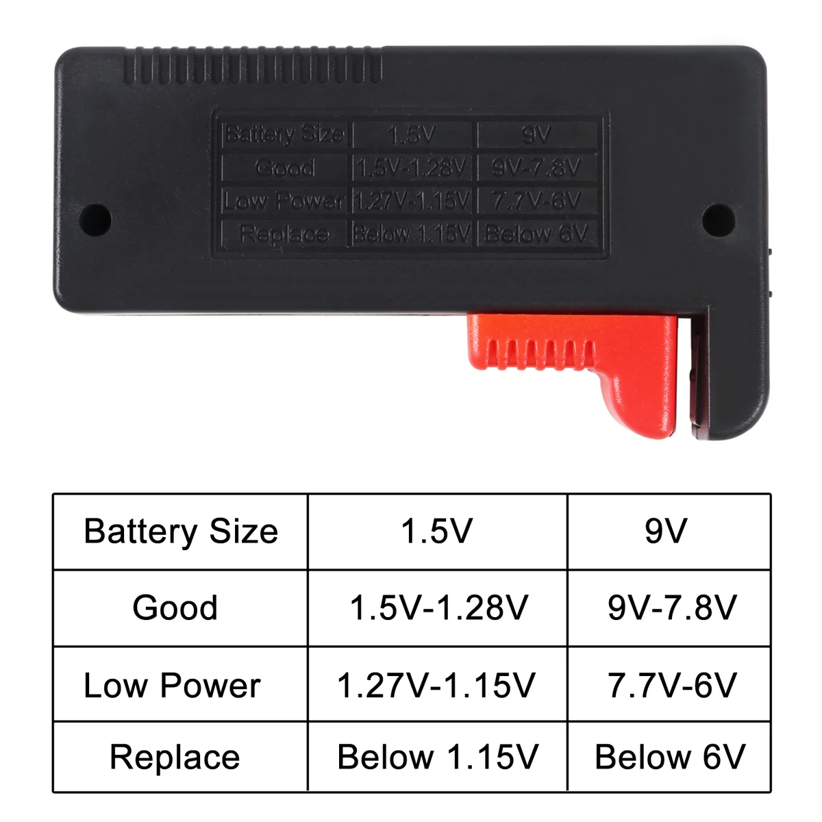 ユニバーサルデジタル電池,ボルトテスター,ボタン,電池テスター,電気テスト,aa,aaa,c,d,9v,1.5v,BT-168D