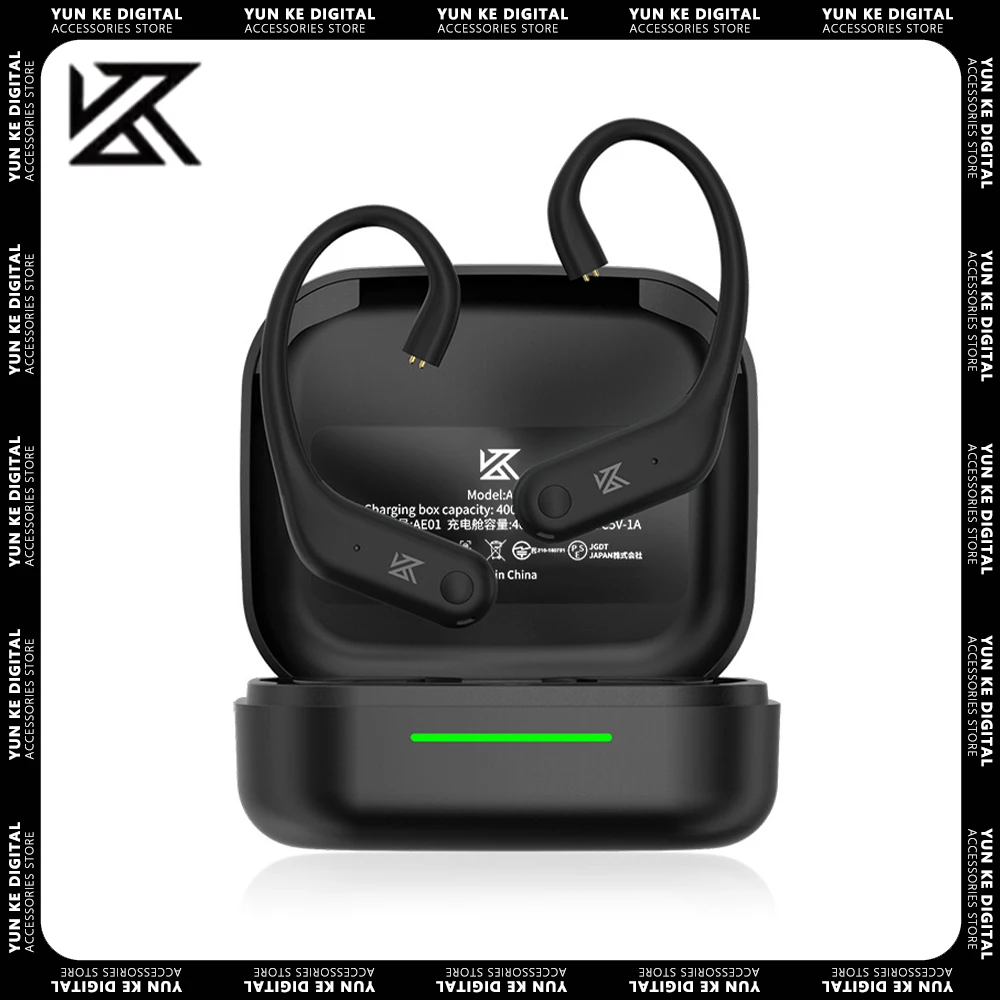 

KZ AE01 Wireless Earphone Upgrade Cable Bluetooth-compatible HIFI Ear Hook Earbuds PIN Connector With Charging Case Office Gifts