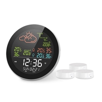 Tuya WIFI Weather Station Table Clock Outdoor Indoor Temperature Tester Weather Forecast Thermometer Hygrometer Easy Install B