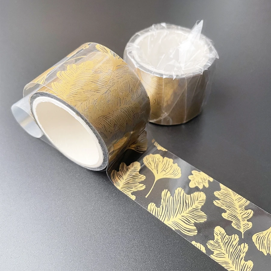 crushed leaves transparent washi tape feather adhesive tape diy scrapbooking sticker label waterproof tape school stationery