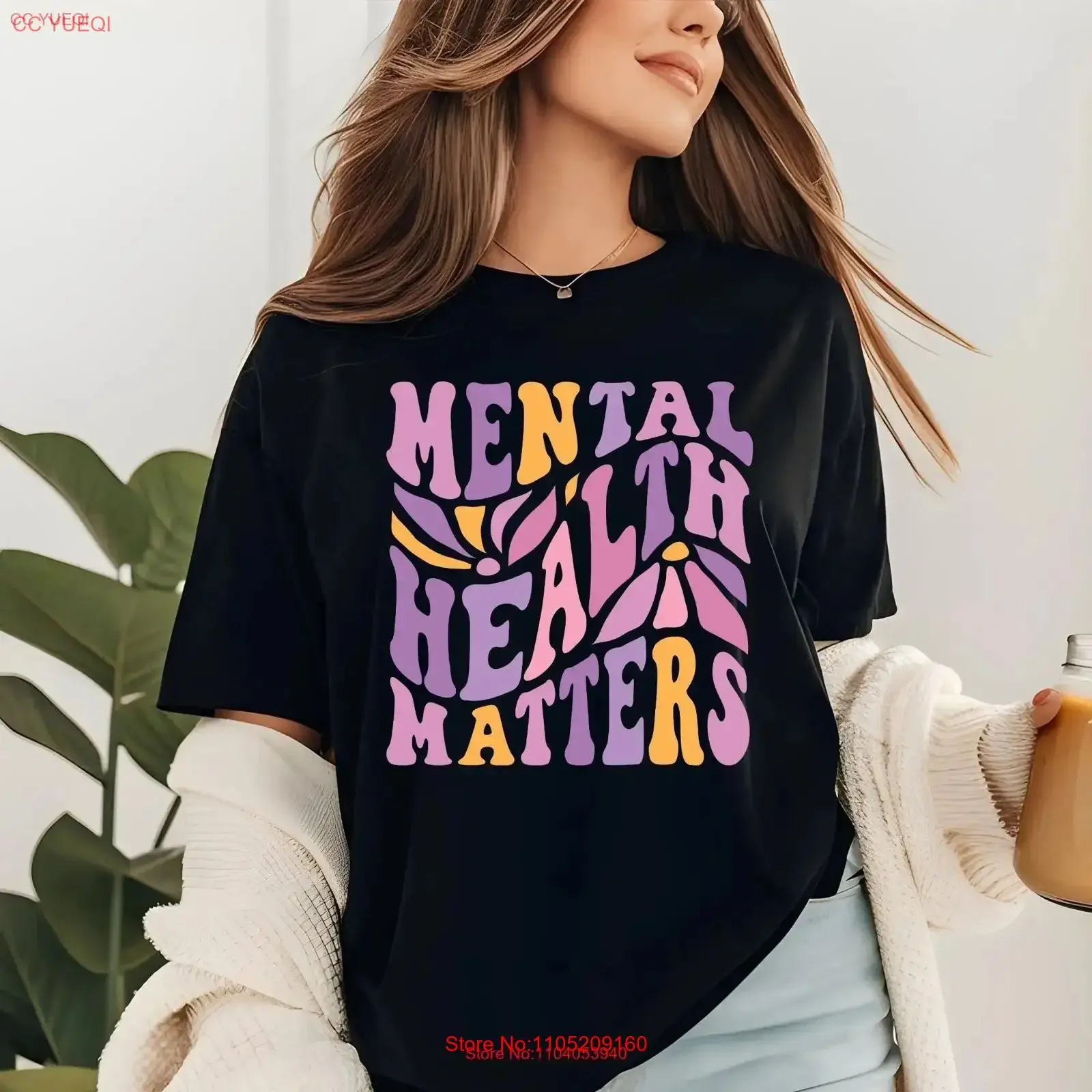 Mental Health Matters T Shirt Awareness Motivational SweaT Anxiety TherapisT Psychologist vintage Washed fashion Breathable