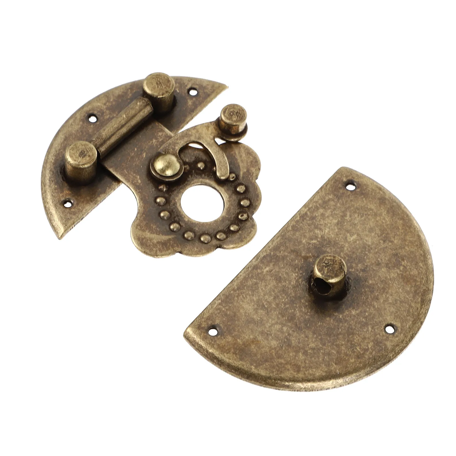 1Pcs High Hardness Copper Jewelry Box Buckle Vintage Earring Necklace Retro Chinese Style Decorative Panel Lock