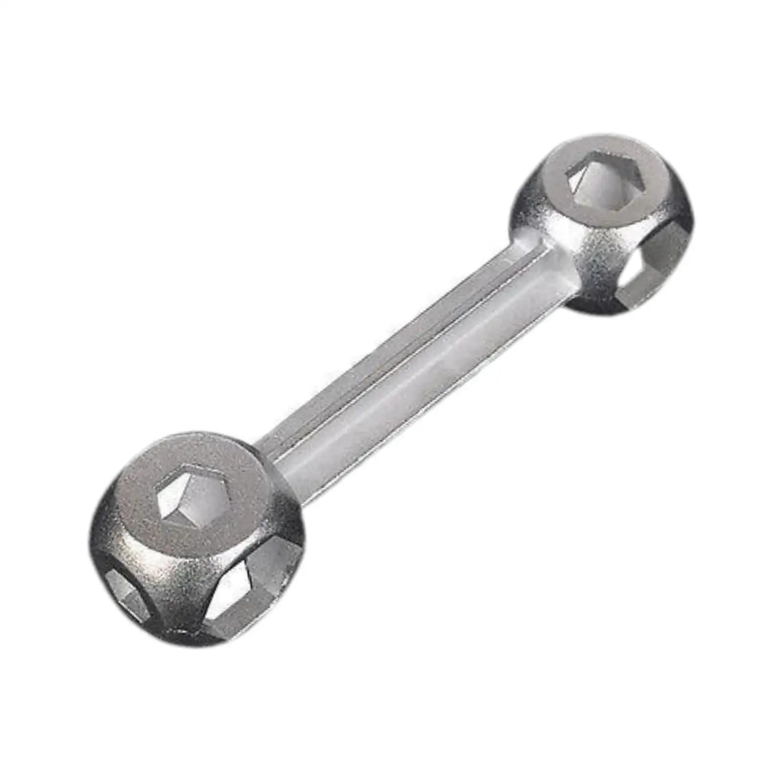 Compact Metal Spanner Bike Hexagon Wrench Double Hole Design Portable Multitool Bicycle Repair Equipment for Mountain Bike Road