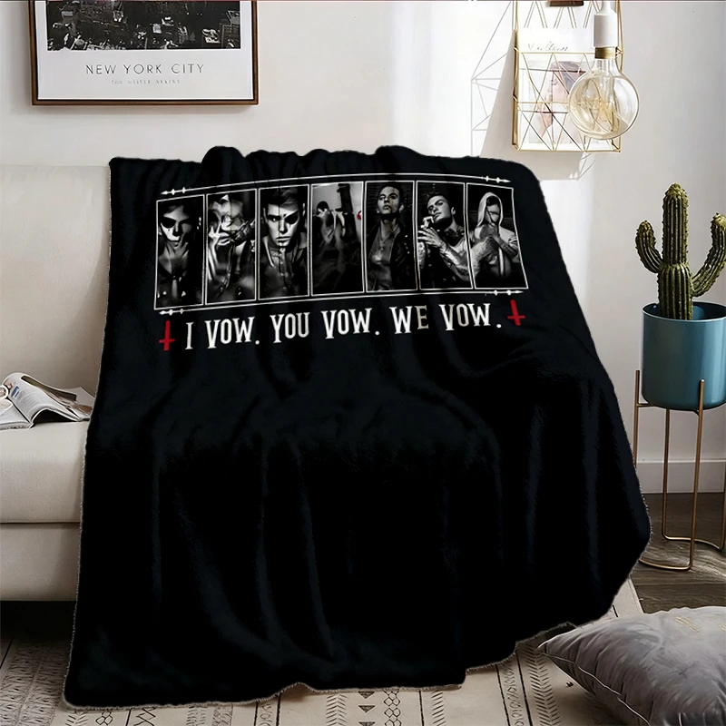 Chaotic Book Flannel Throw, I Vow You Vow We Vow Cozy Blanket