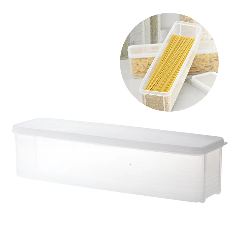 

2pcs Noodles Storage Box Large Capacity Slim Bin For Kitchen Pantry Fridge Freezer Food Organizer Container Dry Goods Baking