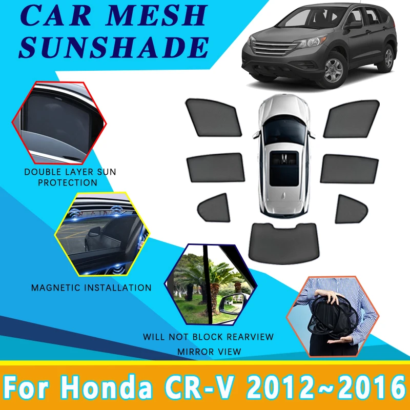 

For Honda CR-V CRV CR V Accessories 2012 2013 2014~2016 Magnetic Car Sunshades Shield Windshield Curtain Side Window Sun Shades