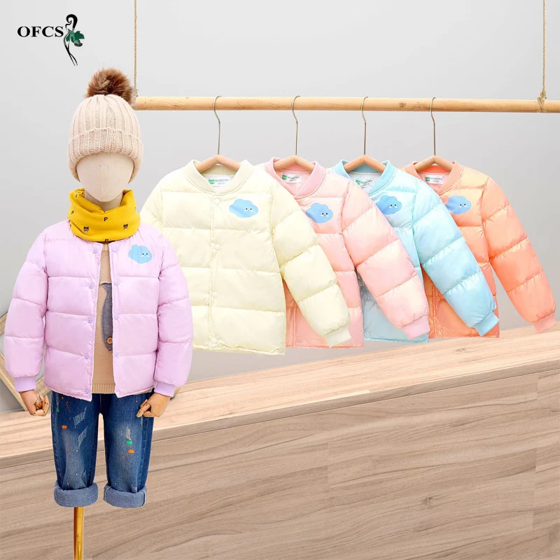 

New Winter Kids Down Coat Toddler Boys Girls Cotton-padded Parka & Coats Thicken Warm Jackets Children Clothes Fashion Outerwear