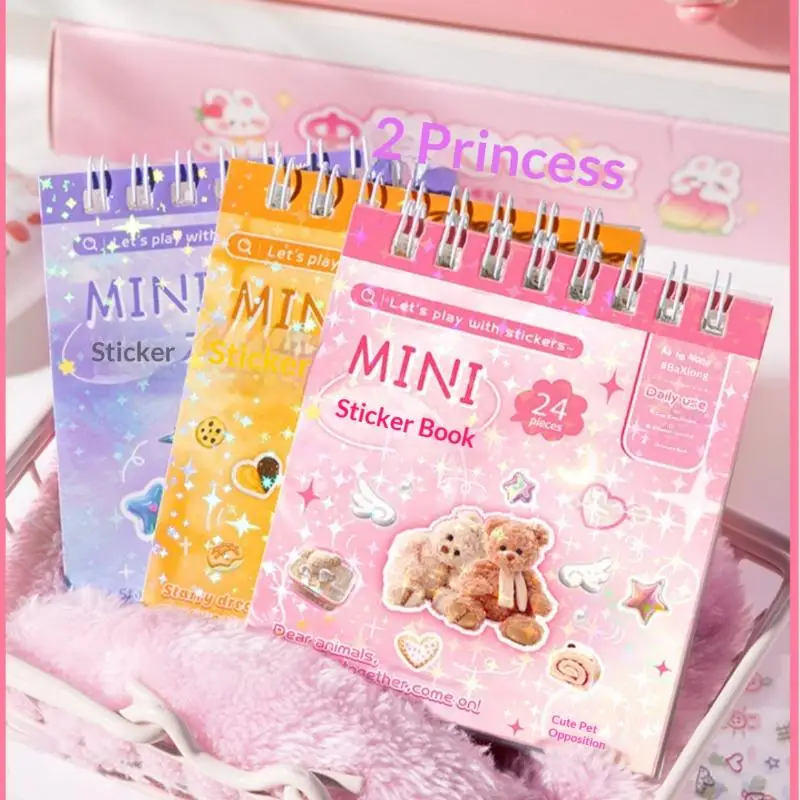 24Pcs/pack DIY Scrapbook Supplies Kawaii Journaling Collage Sticker Book High Beauty Cute Diary Decoration Decals Crafts