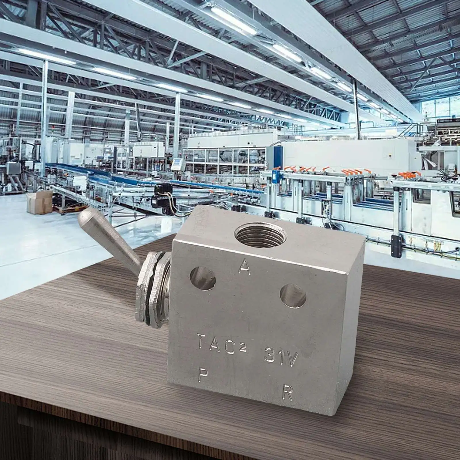 For Toggle Lever Mechanical Pneumatic Valve TAC2-31V 2 Position 3 Way for Air Pressure Control and Pneumatic Systems Operation