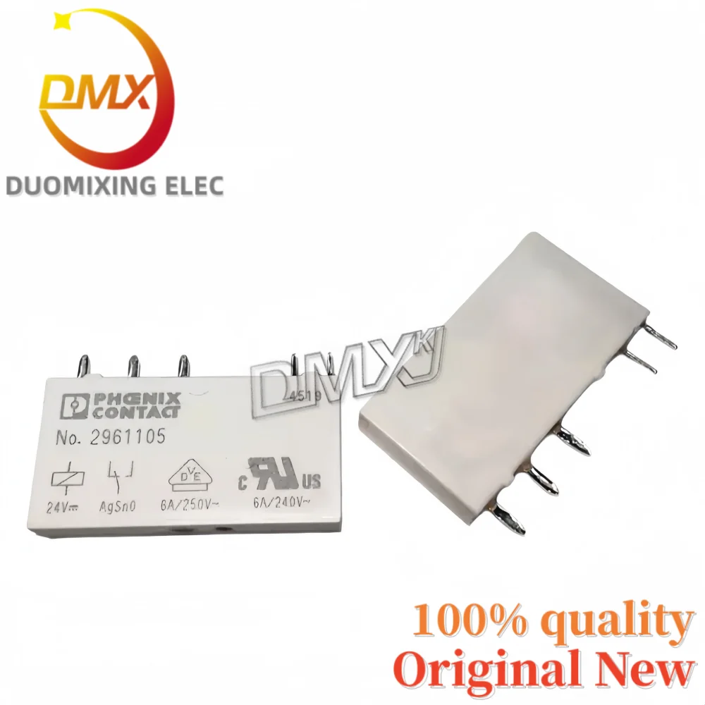 5PCS/Lot 100%Original No.2961105 24VDC 5PIN 6A relay one open and one closed 41F-1Z-C2-1 Relay base