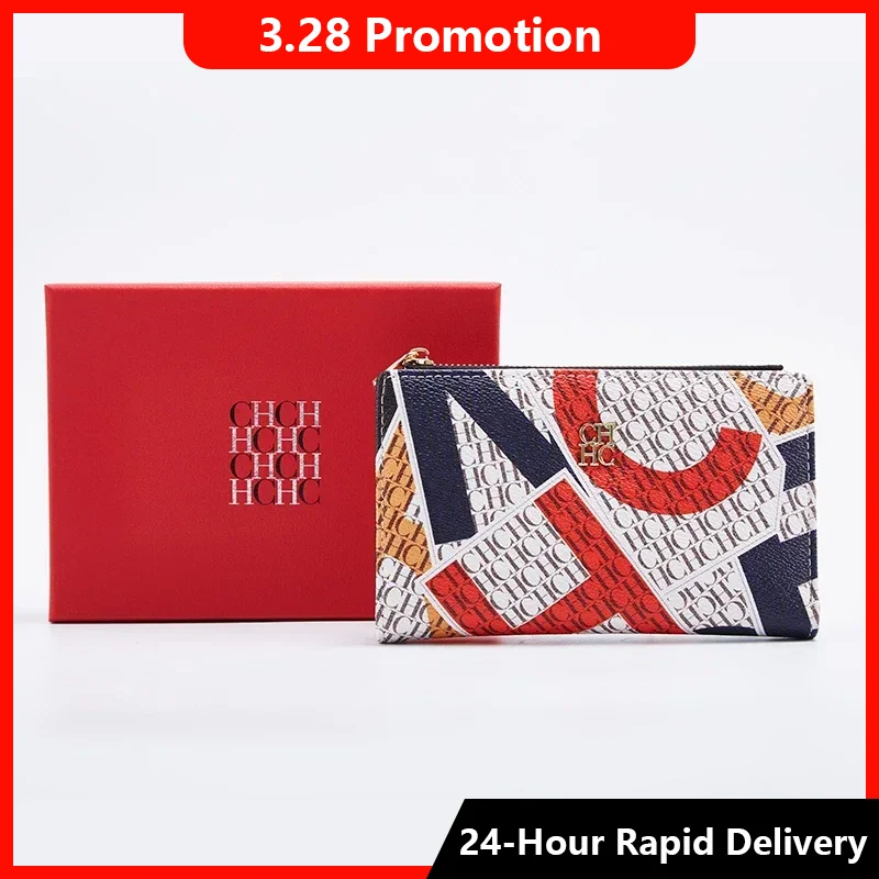CH New Fashion Simple Card Holder Bag Luxury Brand Printed Women's Long Wallet Vintage Classic PVC Material 2025