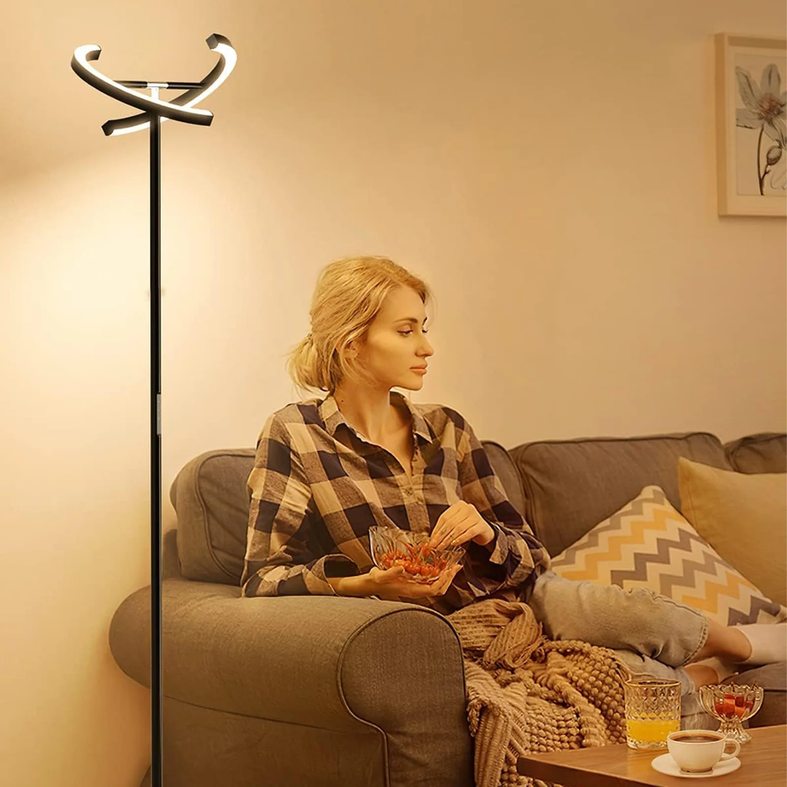 Lampe LED rotative au design moderne simpliste, luminaire décoratif d'intérieur, idéal pour un salon, une chambre à coucher ou un bureau, 2024