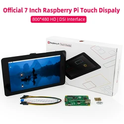 Official Raspberry Pi 7 Inch Touch Screen Display 800x480 HD 24-bit Color LCD DSI Port for RPi 4B 3B+ Zero Optional Case