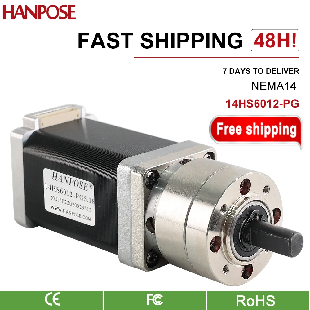 

Best Price 1pcs 42 Motor Nema14 Stepper Motor Ratio 27-1Optional Planetary 14HS6012-PG For Extruder mechanical arm robot motor