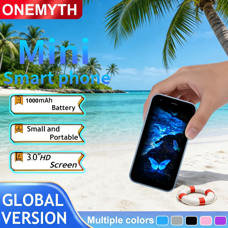 2026 New XS15 Mini Smartphone, Android System, 3-Inch Small Screen, Play Store, Dual SIM Cards, Compact Phone, Small Phone