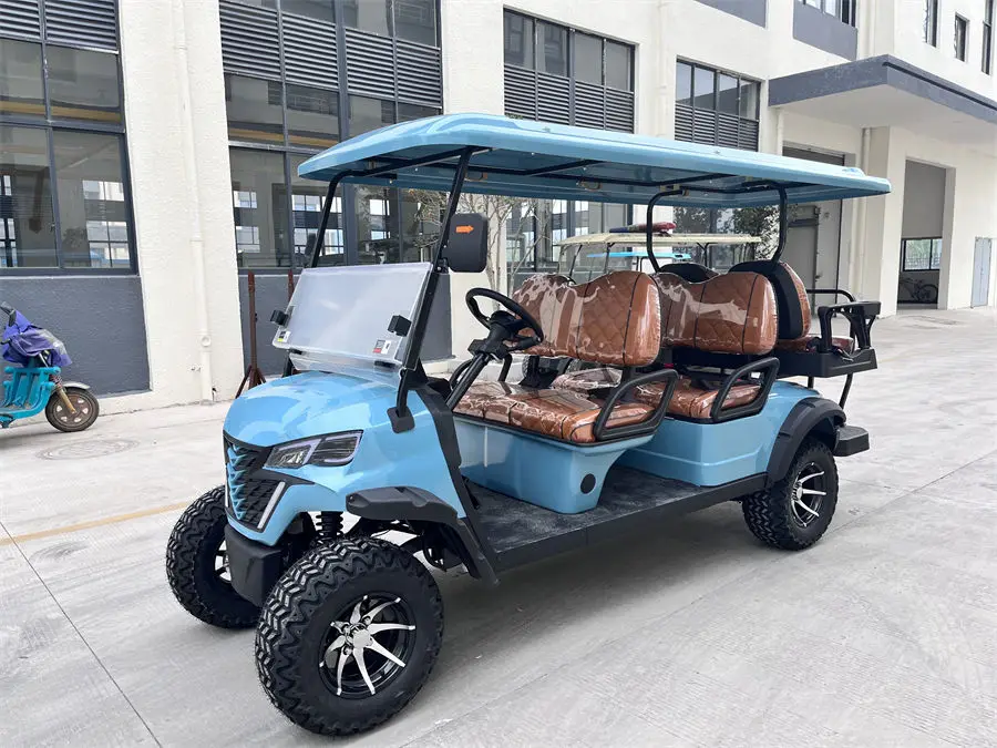 New Energy Vehicle Off Road Street Legal 48V 72V Lithium Battery Carts Car Buggy 2 Seater Electric Golf Cart With Cargo