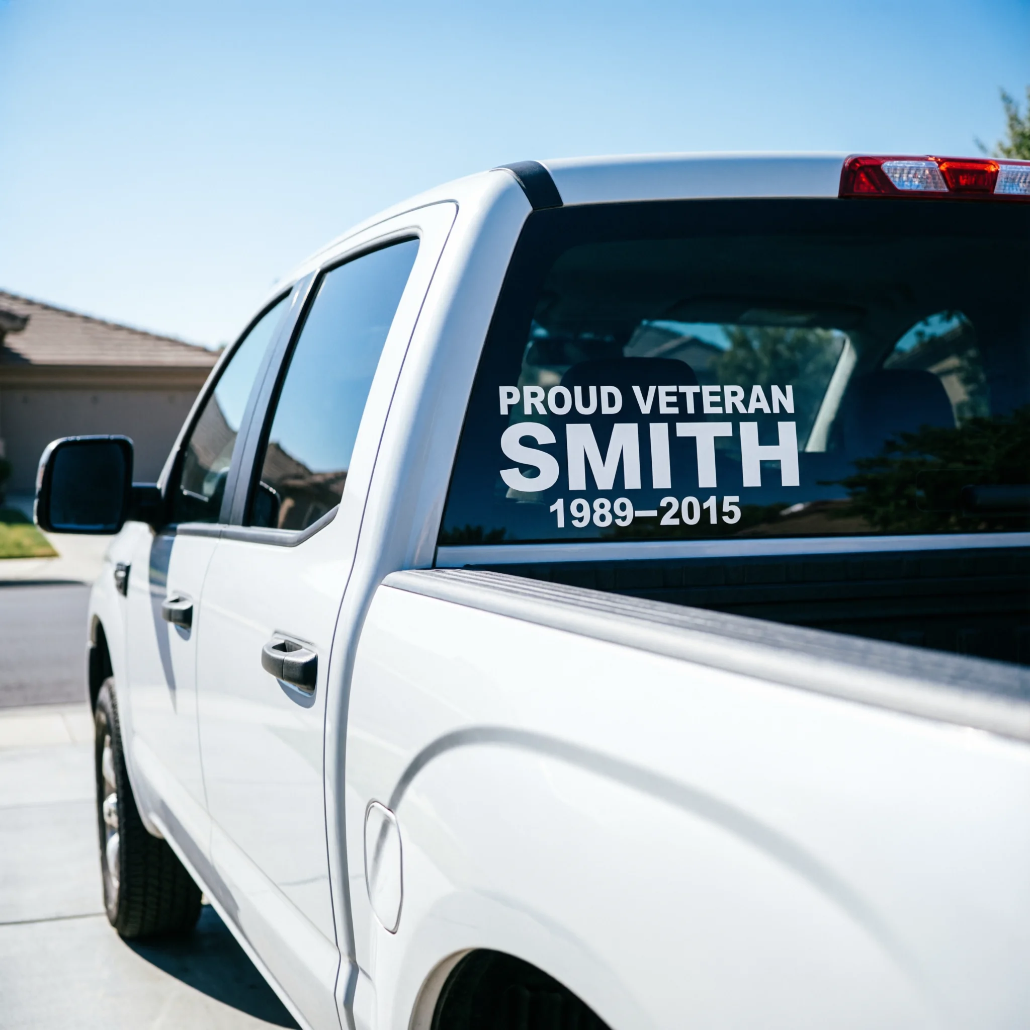 Veteran Custom Car Sticker – Personalized Vinyl Decal for Truck SUV Window, Branch Name Service Years, Free Preview, gift