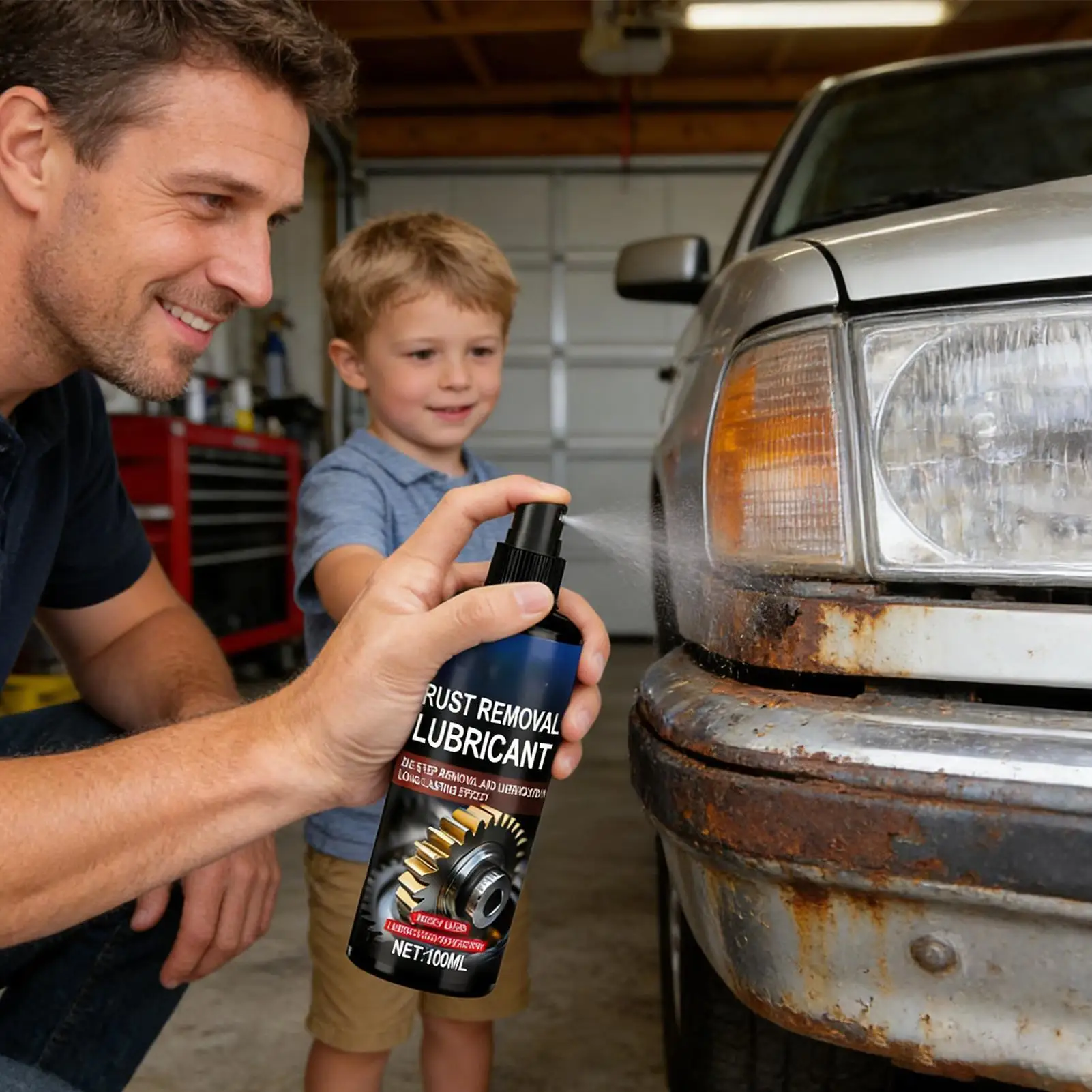 100ml Car Metal Rust Remover Precise Misting Lubricating Rust Remover Spray For Equipment Maintenance Hinges Chassis Bolts