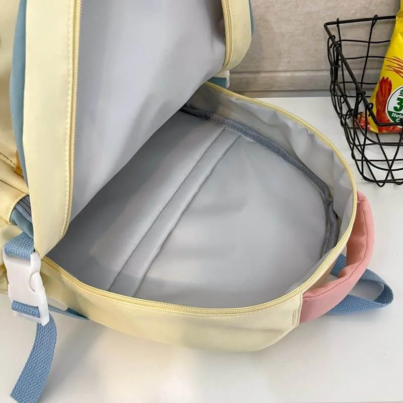حقائب ظهر Kawaii شخصية على الطراز الكوري للفتيات الجميلات من النايلون حقائب مدرسية للطلاب متعددة الاستخدامات حقائب سفر عالية السعة #6