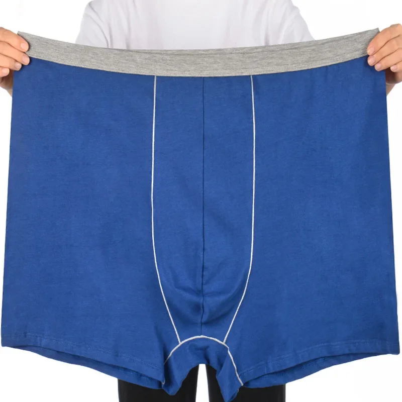 200KG Men Boxers 13XL 12XL Pure Cotton Panties Overlarge Plus Size Underwear 10XL 9XL High Waist Male Elastic Dad Underpants