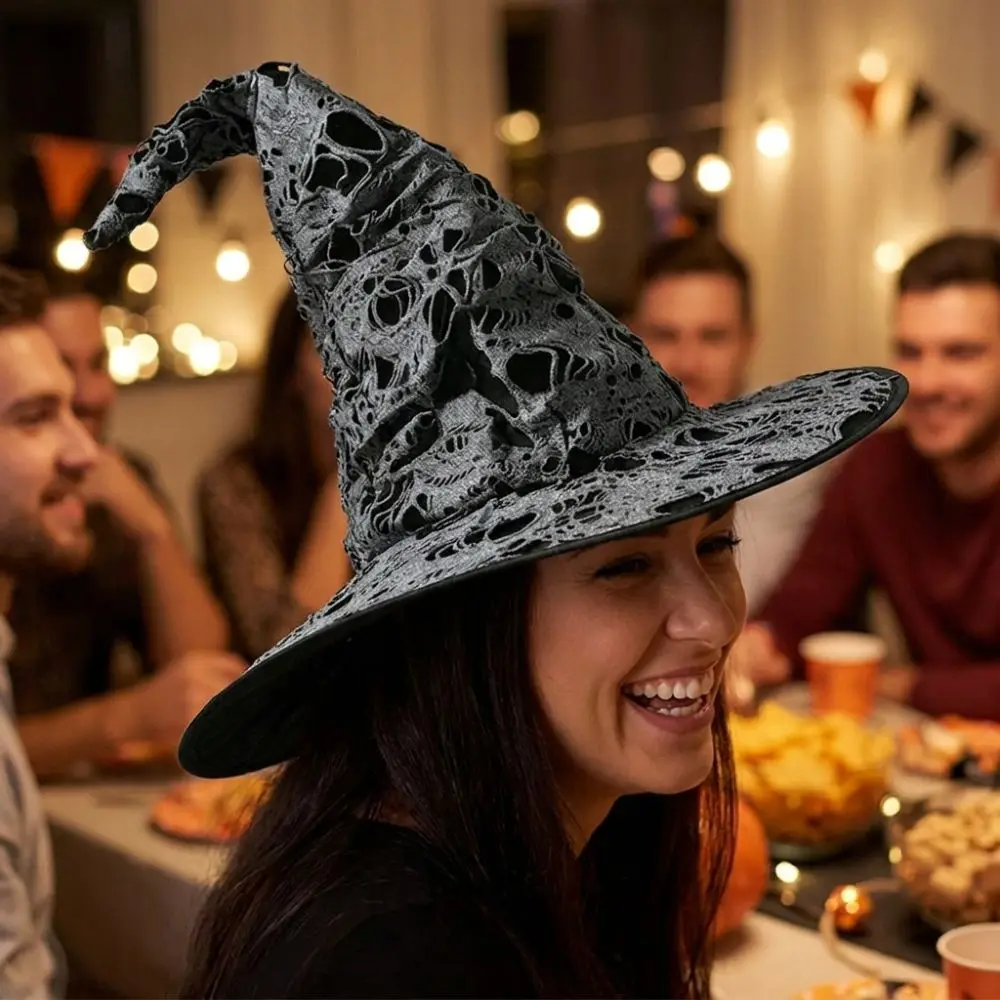 chapeu-de-bruxa-gotico-grande-com-aba-larga-desfiado-e-rasgado-ponta-conica-alta-chapeu-de-feiticeiro-para-halloween-faixa-interna-elastica-e-dobravel