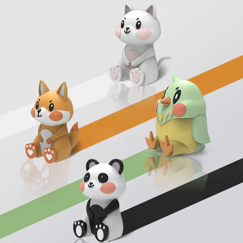 귀여운 만화 동물 블루투스 스피커 미니 다기능 전화 스탠드