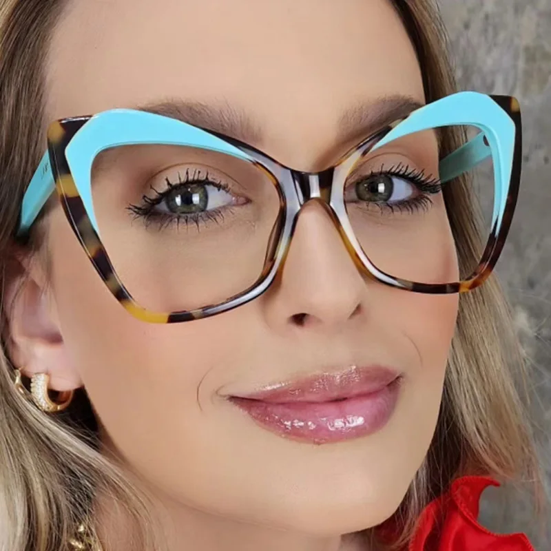 Vintage Anti Blue Light Blocking Butterfly TR90 Glasses Women For Female Luxury Brand Designer Myopia Prescription Optical Frame