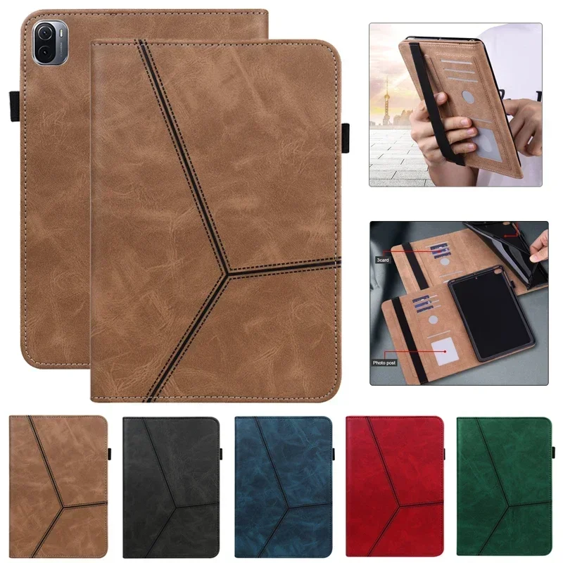 For Xiaomi Pad 5 6 Case Coque 11 inch Business Leather Cover For Funda Mi Pad 5 6 Pro Case For Redmi Pad SE Wallet Stand Case