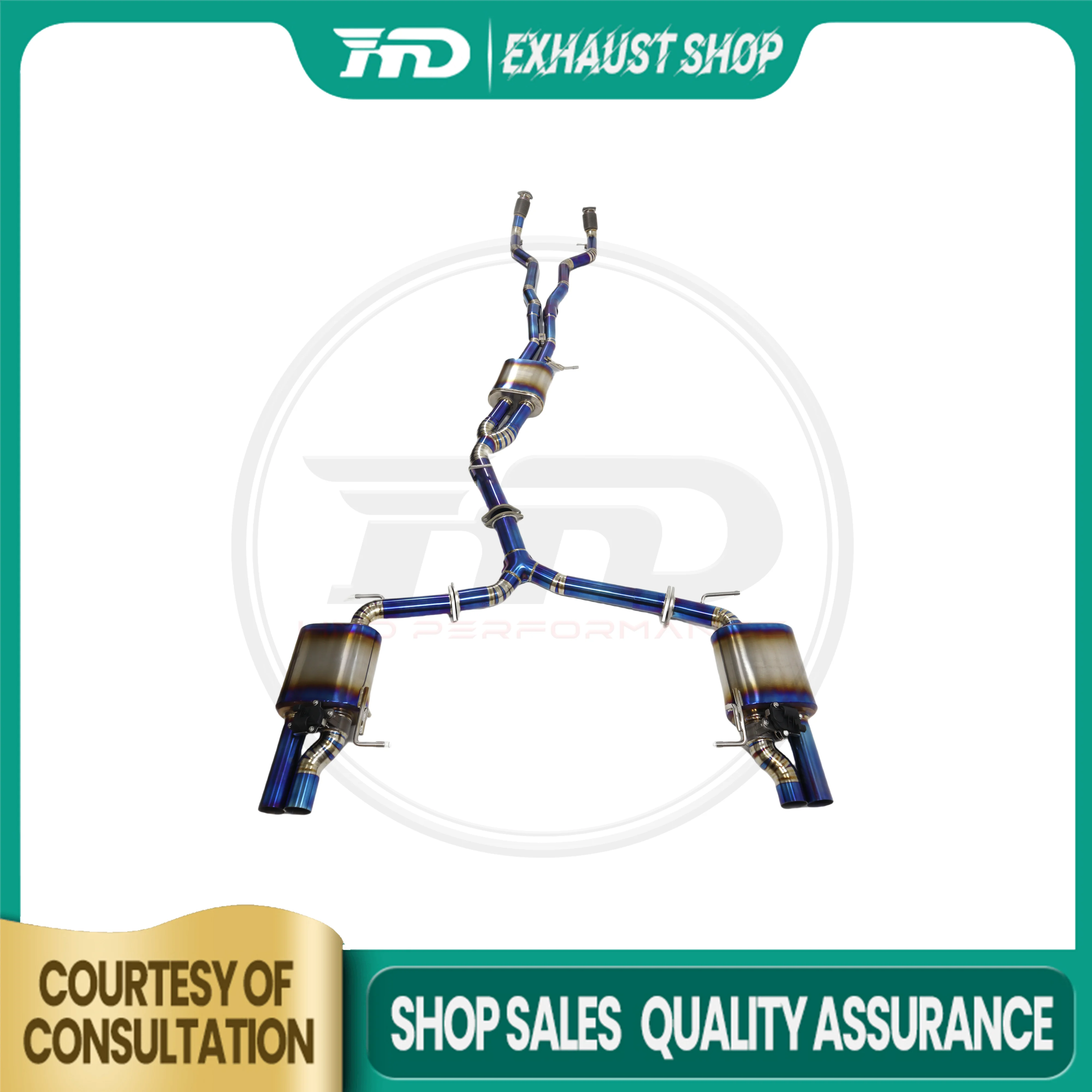 

HMD Catback for Audi A6 A7 C8 Exhaust System TItanium Alloy Performance Muffler Valve Pipe Car Accessories Tips