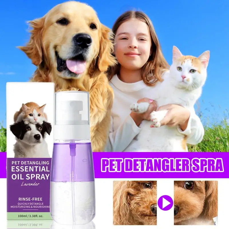 Pet Hair Softening Spray Dog Detangling Spray Dog Leave-In Conditioner Dog Detangling Spray Dog Detangling Spray Detangling