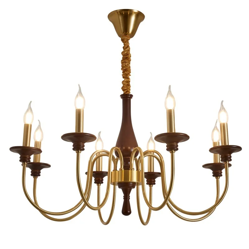 

French light luxury retro living room chandelier, medieval dining room bedroom light