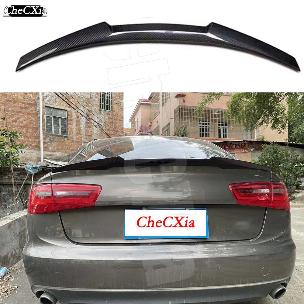 

For AUDI A6 S6 RS6 C7 2012-2016 Sedan M4 Style Real Carbon Fiber Forged Carbon Rear Spoiler Trunk Wing