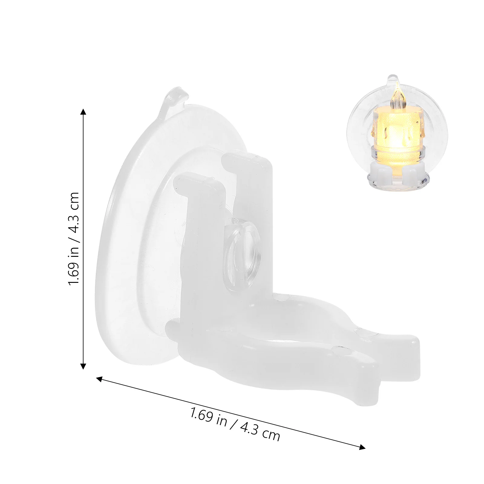 12Pcs Electric Lamp Suction Cup Clips Simple Installation Flameless LED Holders Window Decoration Clips