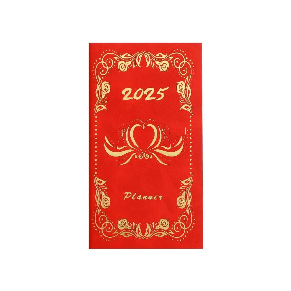 إدارة الوقت 2025 كتاب جدول الأعمال الإنجليزي الجلود الخطة اليومية 2025 A6 دفتر الجيب 365 يوم المفكرة قائمة المهام