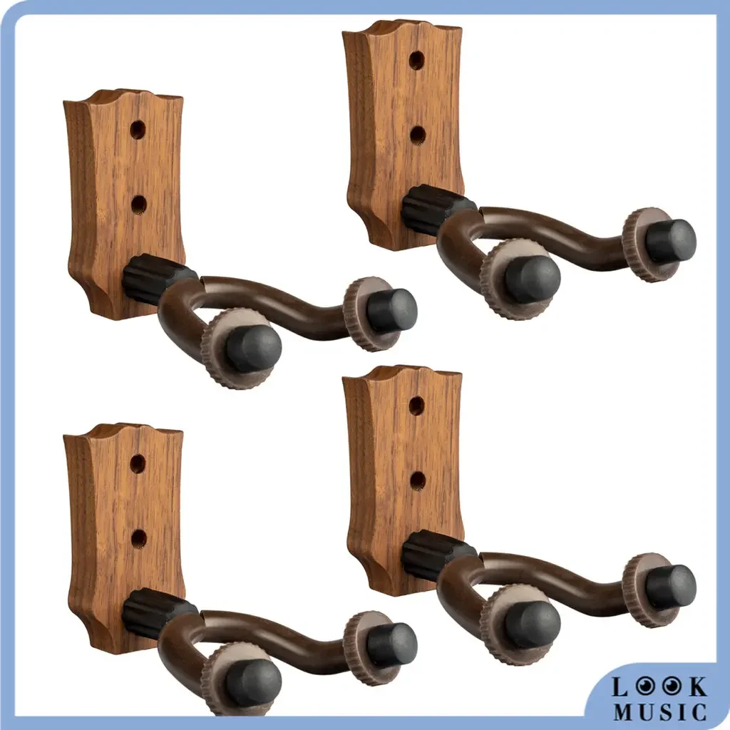 LOOK Wall Mount Ukulele Guitar Hanger Hook Ukelele Stringed Instrument Holder Keeper Rubber LP Guitar Style Head Hook 4pcs/Set