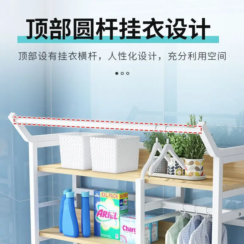 Support de machine, rouleau, clapet, sol, vêtements suspendus